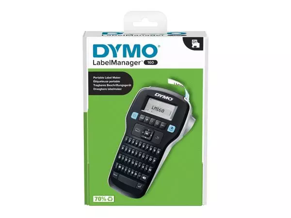 Een Labelprinter Dymo LabelManager 160 draagbaar azerty 12mm zwart koop je bij BeteS