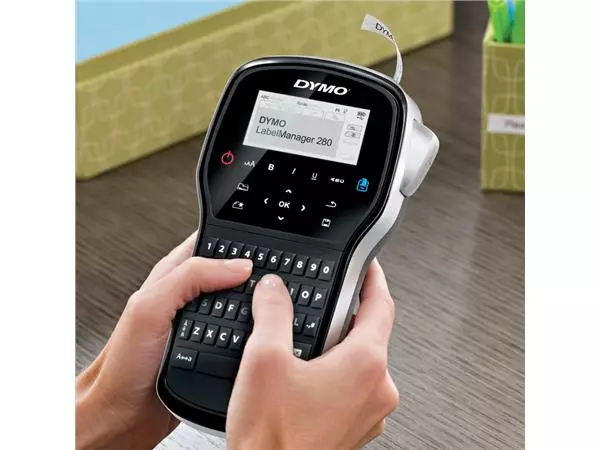 Een Labelprinter Dymo LabelManager 280 draagbaar qwerty 12mm zwart koop je bij VDB Office Express B.V.