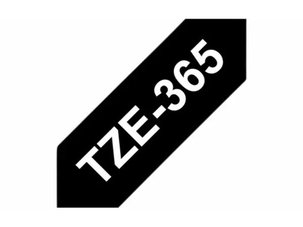 Een Labeltape Brother P-touch TZE-365 36mm wit op zwart koop je bij Friese Schrijfkamer