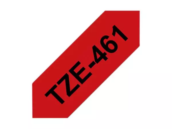 Een Labeltape Brother P-touch TZE-461 36mm zwart op rood koop je bij De Joma BV