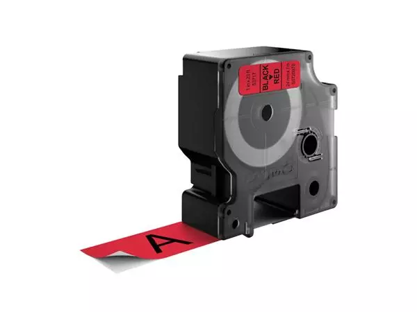 Een Labeltape Dymo LabelManager D1 polyester 24mm rood koop je bij All Office Kuipers BV