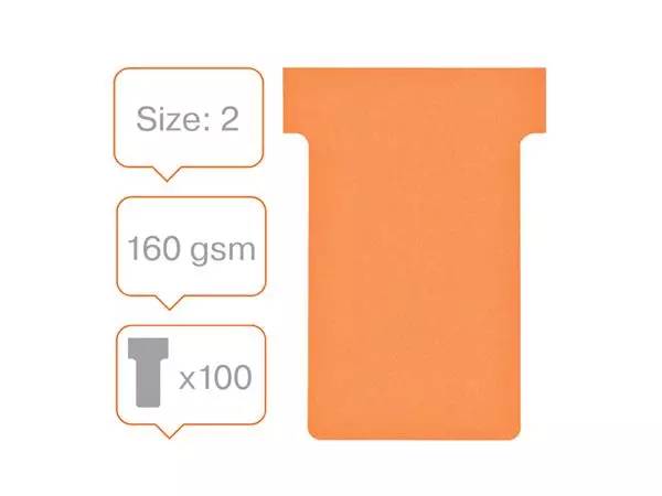 Een Planbord T-kaart Nobo nr 2 48mm oranje koop je bij Continu Kantoor