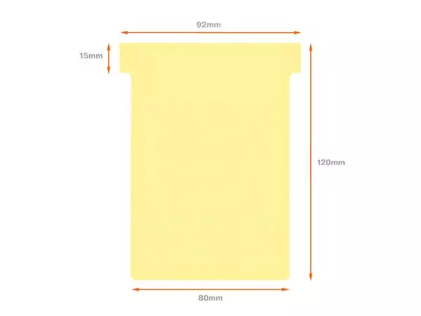 Een Planbord T-kaart Nobo nr 3 80mm geel koop je bij De Joma BV