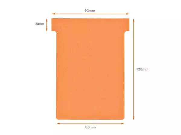 Een Planbord T-kaart Nobo nr 3 80mm oranje koop je bij De Joma BV
