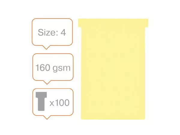 Een Planbord T-kaart Nobo nr 4 112mm geel koop je bij De Joma BV