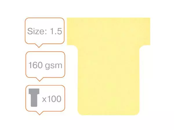 Een Planbord T-kaart Nobo nr 1.5 36mm geel koop je bij De Joma BV
