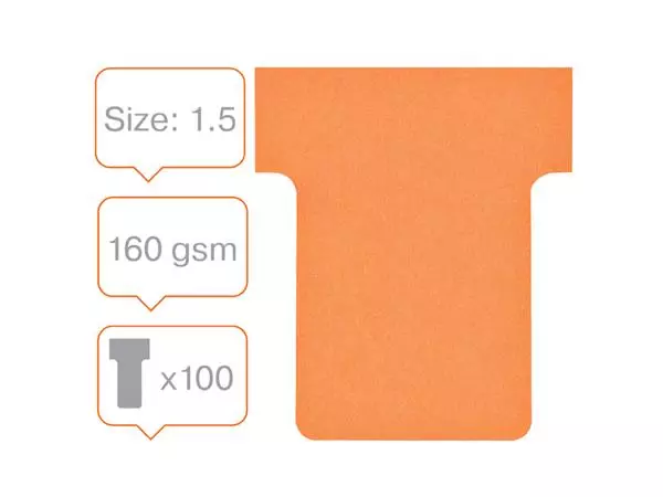 Een Planbord T-kaart Nobo nr 1.5 36mm oranje koop je bij De Rijk Kantoorshop