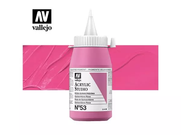 Een Acrylverf Acrylicos Vallejo 500ml Quinacridone rose koop je bij Topkantoor Repro Creatief