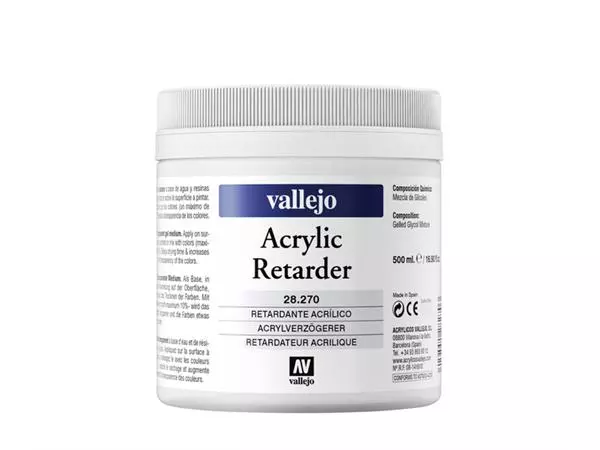 Een Acrylverf Acrylicos Vallejo 500ml Retarder medium koop je bij Topkantoor Repro Creatief