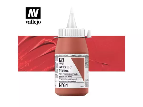 Een Acrylverf Acrylicos Vallejo 500ml Venetian red koop je bij Topkantoor Repro Creatief