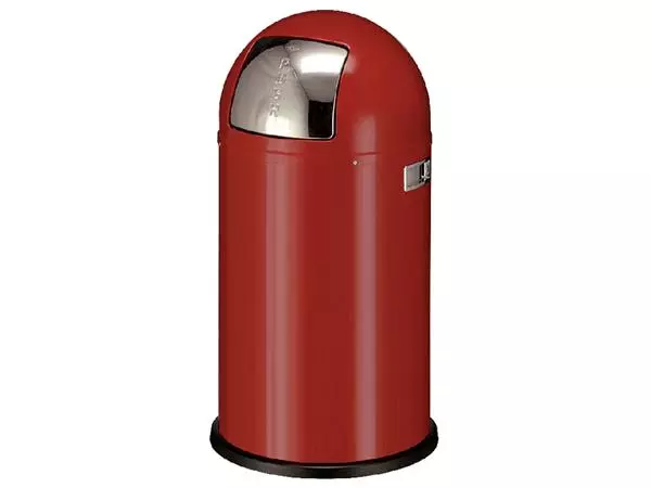 Een Afvalbak Wesco Pushboy rood 50liter koop je bij Sysdicom BV