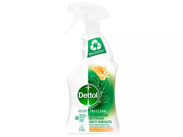 Een Allesreiniger Dettol TC Mand en lemon spray 500ml koop je bij Egner kantoorspecialisten