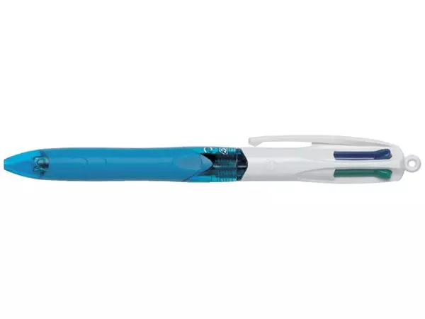 Een Balpen Bic 4kleuren grip medium lichtblauw koop je bij Quality Office Supplies