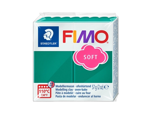 Boetseerklei Fimo soft 57 gram smaragd