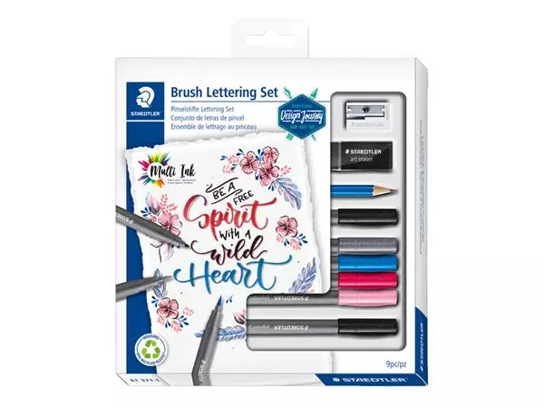 Brushletteringset Staedtler Design Journey 9-delige set