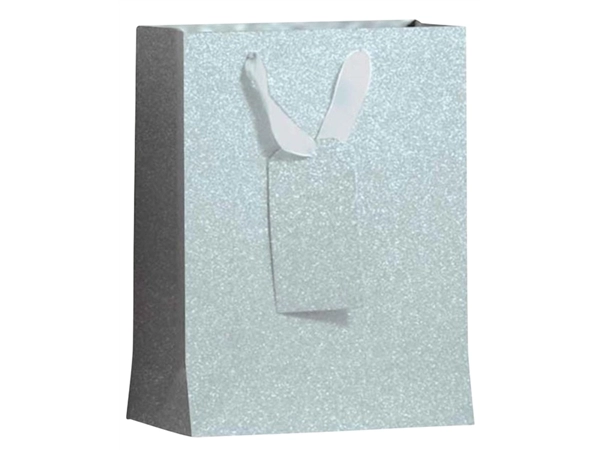 Een Cadeautas IG Group Zilver glitter 175x98x229mm koop je bij Kantorice office & business supplies