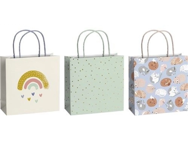 Een Cadeautasjes Stewo Baby 20x20x8cm set à 3 desins koop je bij Clippz! Office Supplies