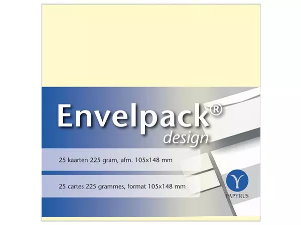 Een Dubbele kaart Papyrus Envelpack Design A6 105x148mm ivoor 894450 koop je bij Schellen Boek- en Kantoorboekhandel