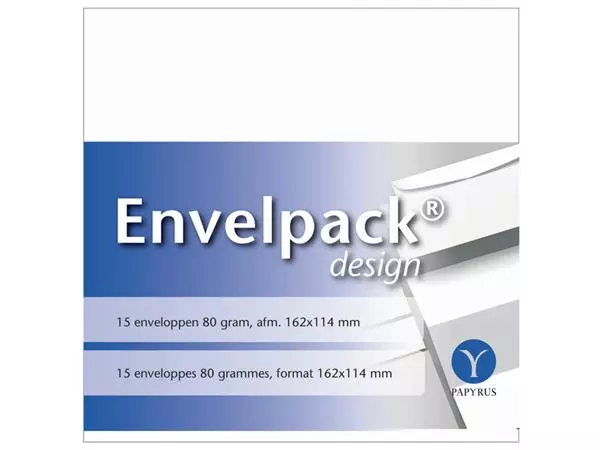 Een Envelop Papyrus Envelpack Design C6 114x162mm wit 894406 koop je bij Kantoorboekhandel Van Atten