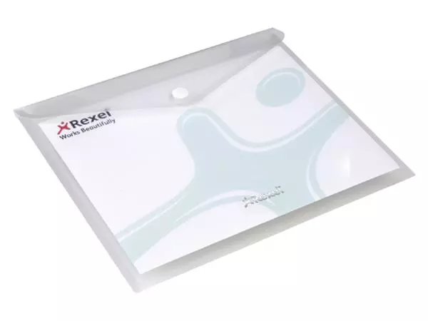 Een Enveloptas Rexel ice A5 transparant koop je bij QuickOffice BV