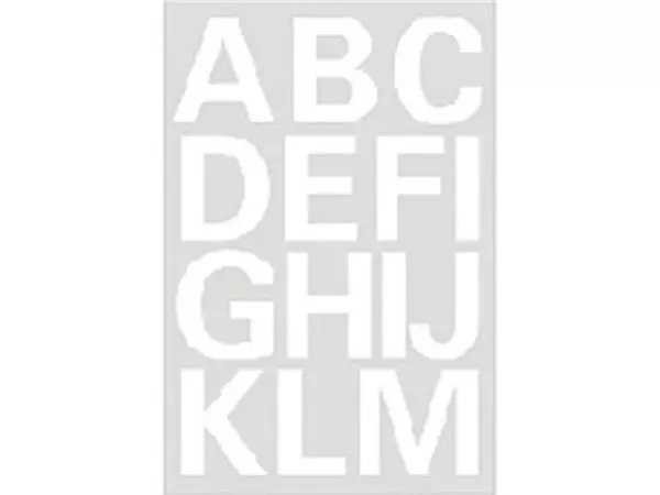 Een Etiket HERMA 4169 25mm letters A-Z wit koop je bij All Office Kuipers BV