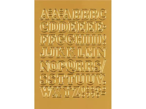 Een Etiket HERMA 4183 12mm letters A-Z goudfolie 50st koop je bij All Office Kuipers BV