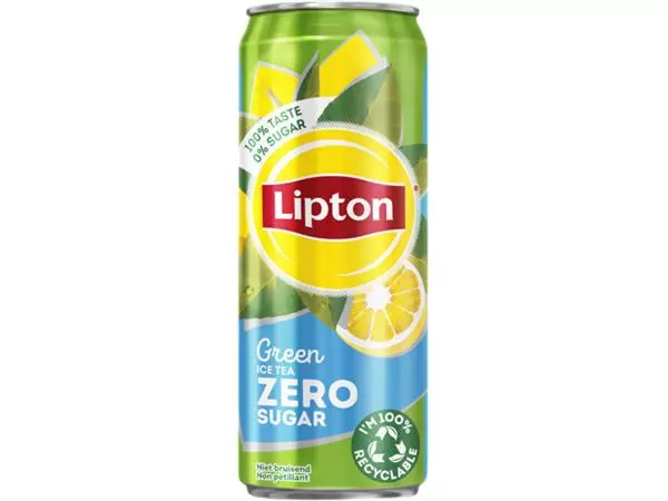 Een Frisdrank Lipton Ice Tea green zero blik 330ml koop je bij De Joma BV