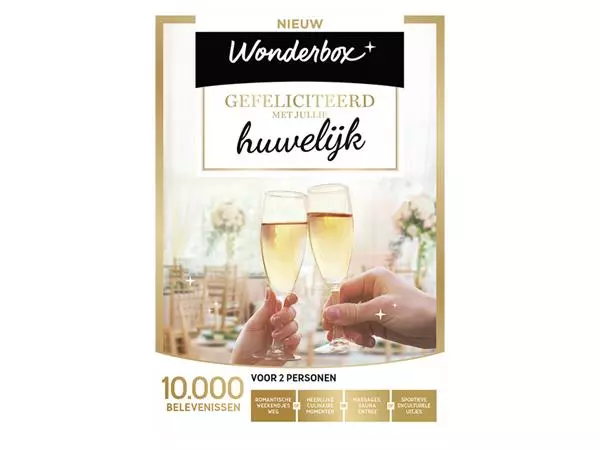 Een WONDERBOX GEFELICITEERD MET JULLIE HUWELIJK koop je bij Kwantinex