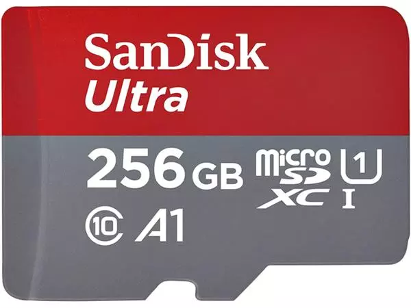 Een Geheugenkaart Sandisk MicroSDXC Ultra 256GB (150mb/s C10 - SDA UHS-I) koop je bij De Joma BV