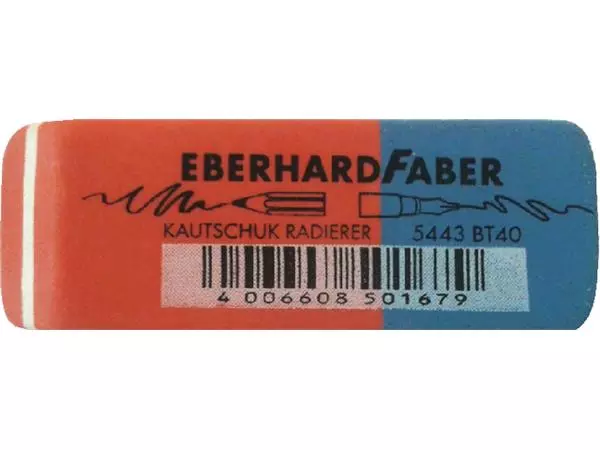 Een Gum Eberhard Faber EF-585443 rood/blauw koop je bij All Office Kuipers BV