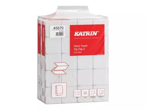 Een Handdoek Katrin Z-vouw 2-laags 23x23cm 20x200st 45570 koop je bij Quality Office Supplies