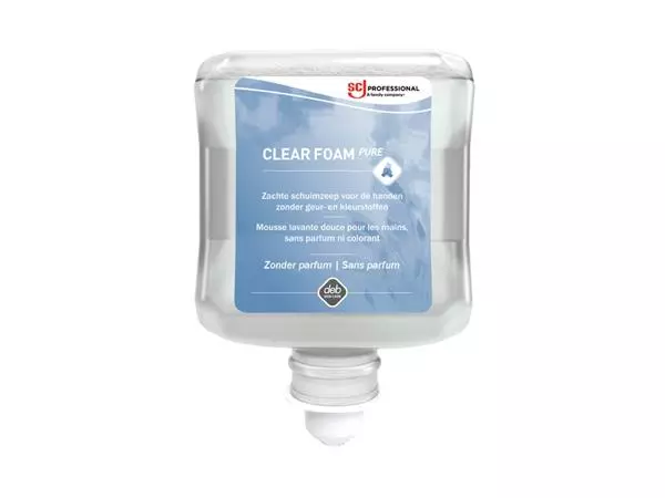 Een Handzeep SCJ Clear Foam Pure parfumvrij 1000ml koop je bij All Office Kuipers BV