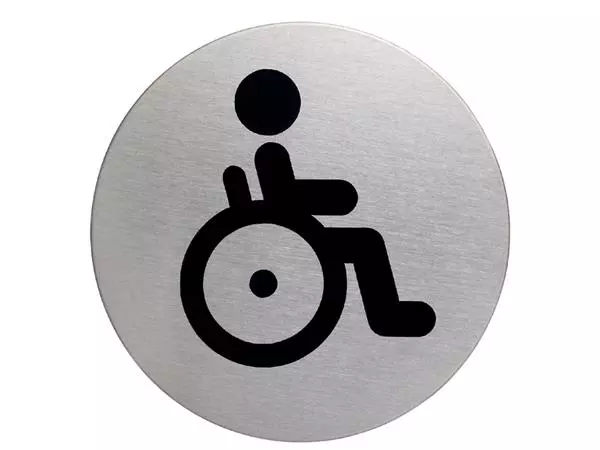 Een Infobord pictogram Durable 4906 wc invalide rond 83mm koop je bij Company Supplies