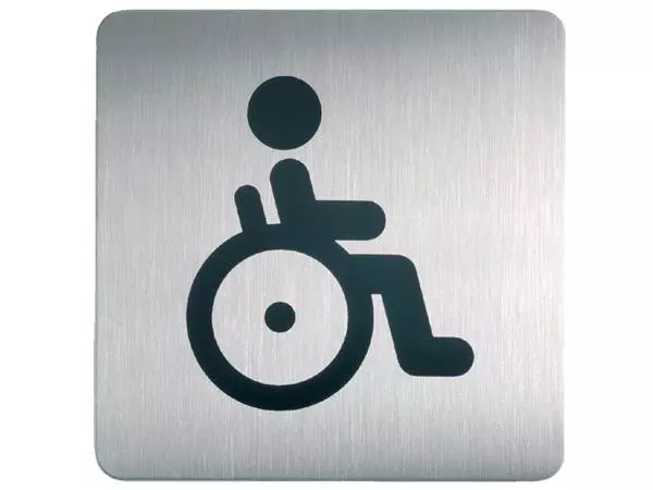 Een Infobord pictogram Durable 4959 vierkant WC invalide 150mm koop je bij De Joma BV
