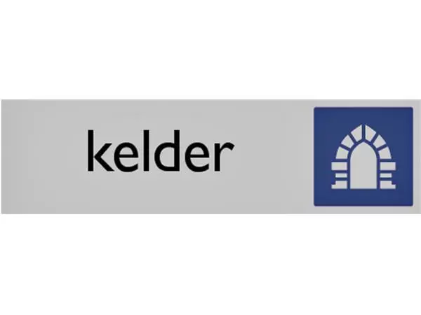 Een Infobord pictogram kelder 165x44mm koop je bij De Joma BV