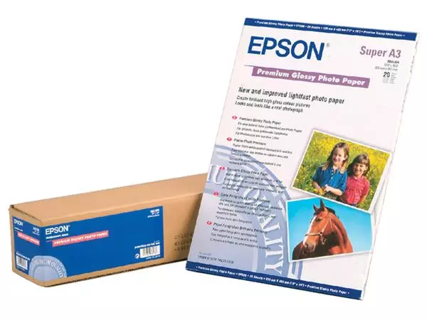 Een Inkjetpapier Epson S041315 A3 Premium glans 20vel koop je bij Schellen Boek- en Kantoorboekhandel