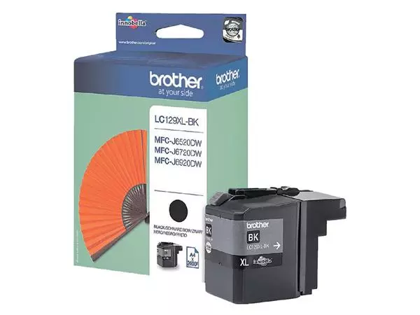 Een Inktcartridge Brother LC-129XLBK zwart koop je bij De Joma BV