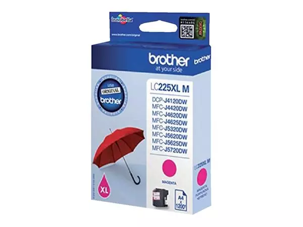 Een Inktcartridge Brother LC-225XLM rood koop je bij Topkantoor Repro Creatief