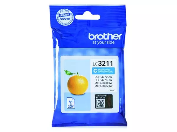 Een Inktcartridge Brother LC-3211C blauw koop je bij QuickOffice BV