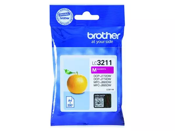 Inktcartridge Brother LC-3211M rood