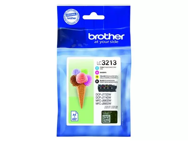 Een Inktcartridge Brother LC-3213 zwart + 3 kleuren koop je bij All Office Kuipers BV
