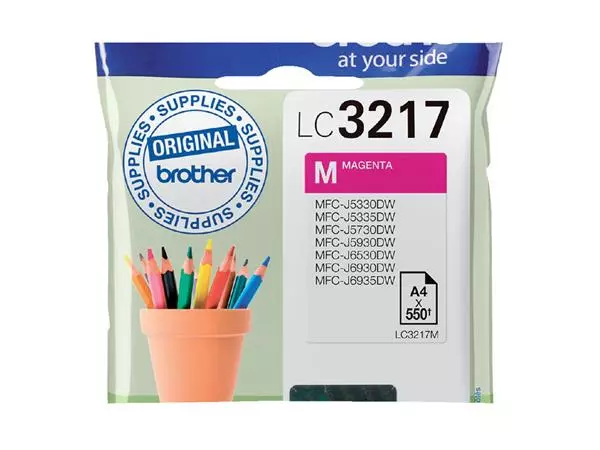 Buy your Inktcartridge Brother LC-3217M rood at QuickOffice BV