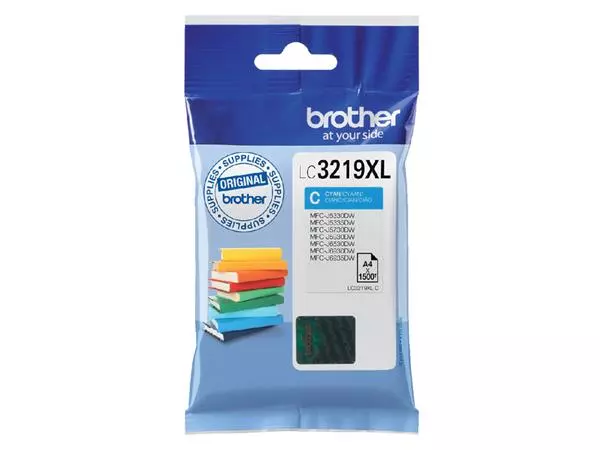 Een Inktcartridge Brother LC-3219XLC blauw koop je bij All Office Kuipers BV