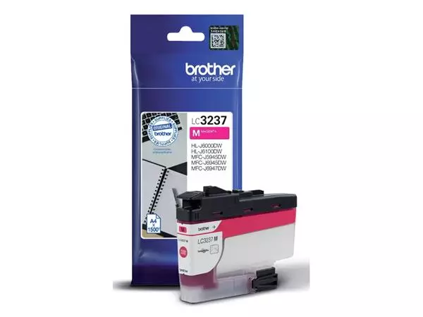 Inktcartridge Brother LC-3237M rood