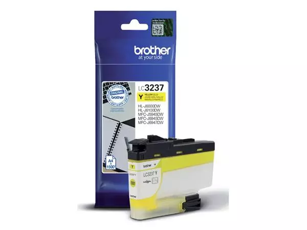 Een Inktcartridge Brother LC-3237Y geel koop je bij Clippz! Office Supplies