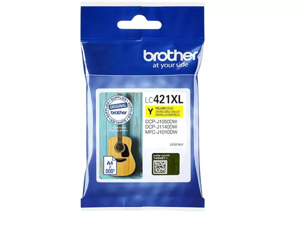 Een Inktcartridge Brother LC-421XLY geel koop je bij QuickOffice BV