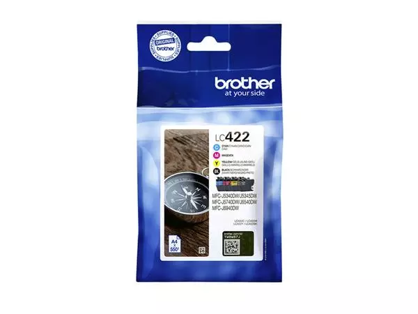 Een Inktcartridge Brother LC-422VAL zwart 3 kleuren koop je bij QuickOffice BV