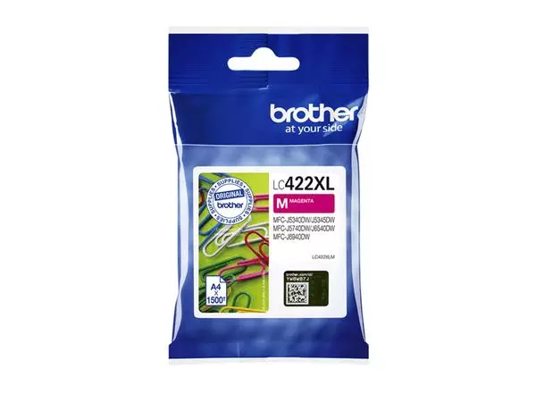 Een Inktcartridge Brother LC-422XLM rood koop je bij QuickOffice BV