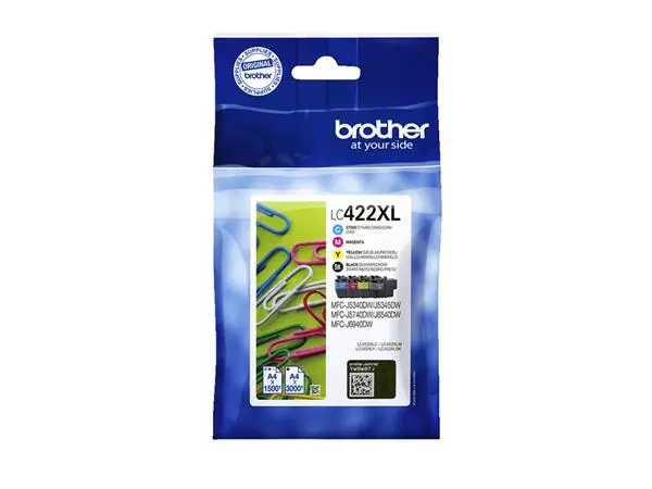 Een Inktcartridge Brother LC-422XLVAL zwart 3 kleuren koop je bij Deska Alles voor Kantoor