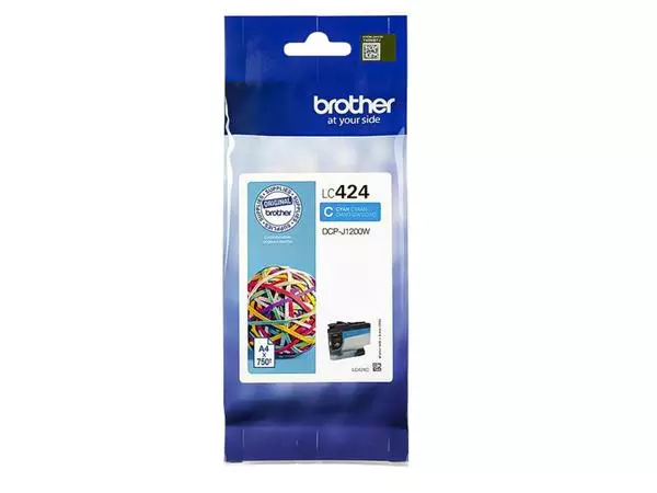 Inktcartridge Brother LC-424C blauw